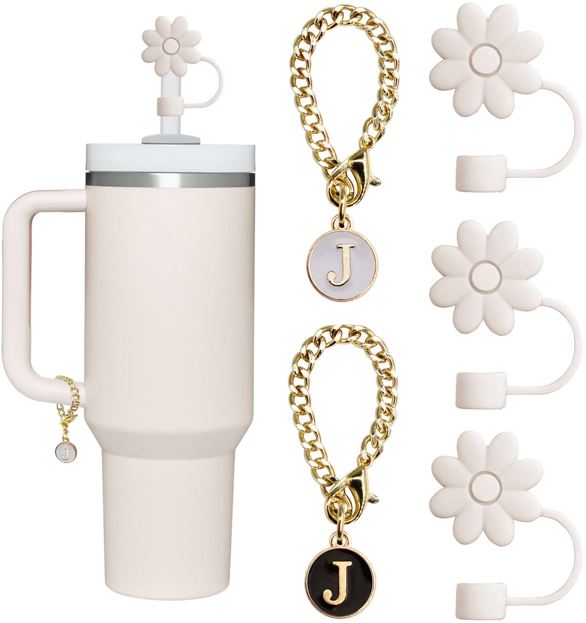 Tumbler Letter Handle Charms - 5PCS