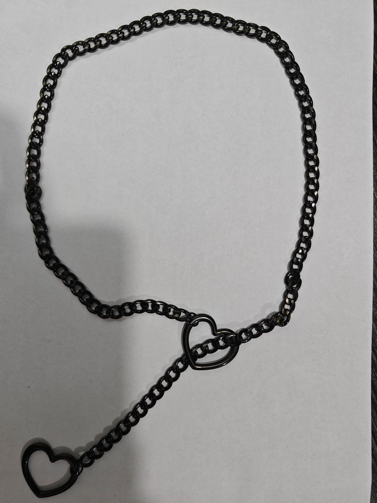 Gothic Cuban Adjustable Love Heart Necklace