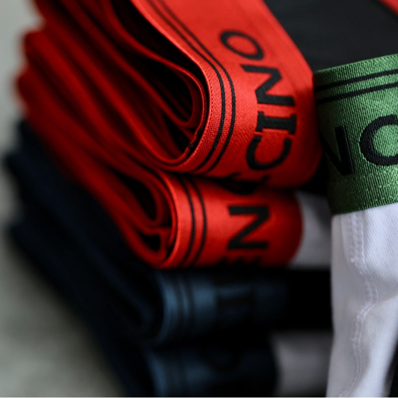 Men's Underwear Low Waist Cotton Tight-fitting Solid Color Underwear