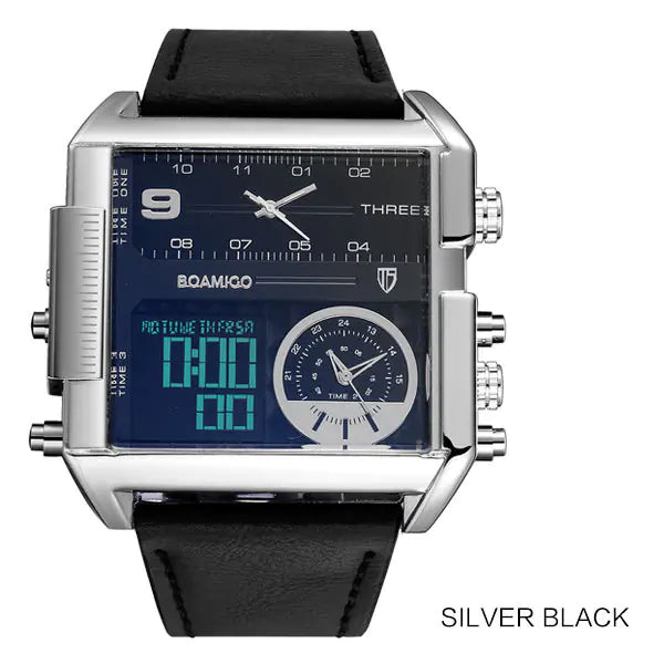 Style Loft Collection TempoLusso Triple Zone LED Leather Watch