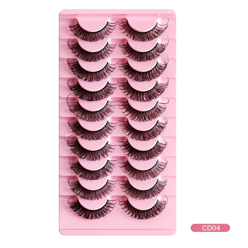 Fashion Russian Strip Lashes 2/5/10 Pairs 3D Mink Lashes Natural Eyelashes Dramatic False Eyelashes Wholesale Eyelash Extension