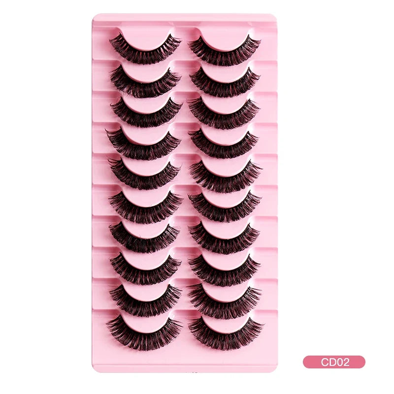 Fashion Russian Strip Lashes 2/5/10 Pairs 3D Mink Lashes Natural Eyelashes Dramatic False Eyelashes Wholesale Eyelash Extension