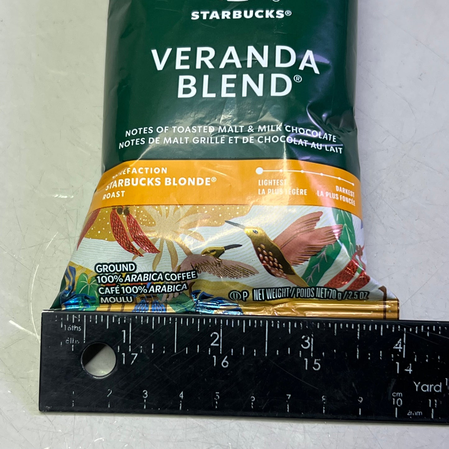 ZA@ STARBUCKS (18 PACK) Veranda Blend Ground Coffee, Blonde Roas 2.5 oz Green 11137306 BB 12/25 B