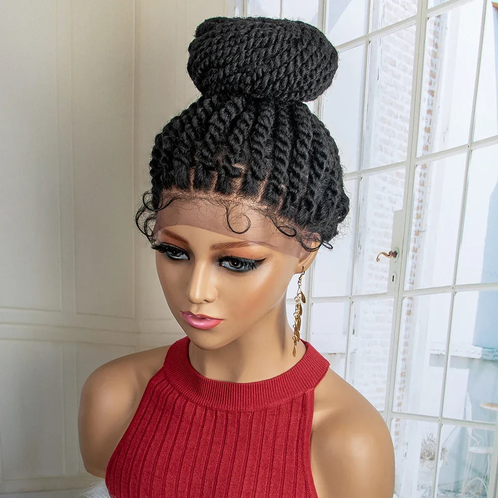 New Arrival Bun Braided Wig | Lace Front Updo with Baby Hair