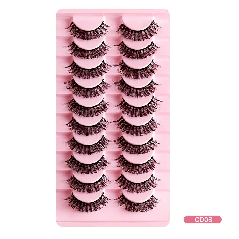 Fashion Russian Strip Lashes 2/5/10 Pairs 3D Mink Lashes Natural Eyelashes Dramatic False Eyelashes Wholesale Eyelash Extension