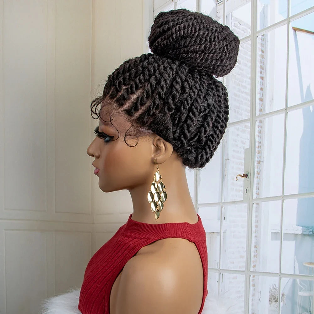 New Arrival Bun Braided Wig | Lace Front Updo with Baby Hair