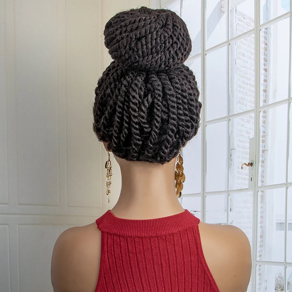 New Arrival Bun Braided Wig | Lace Front Updo with Baby Hair
