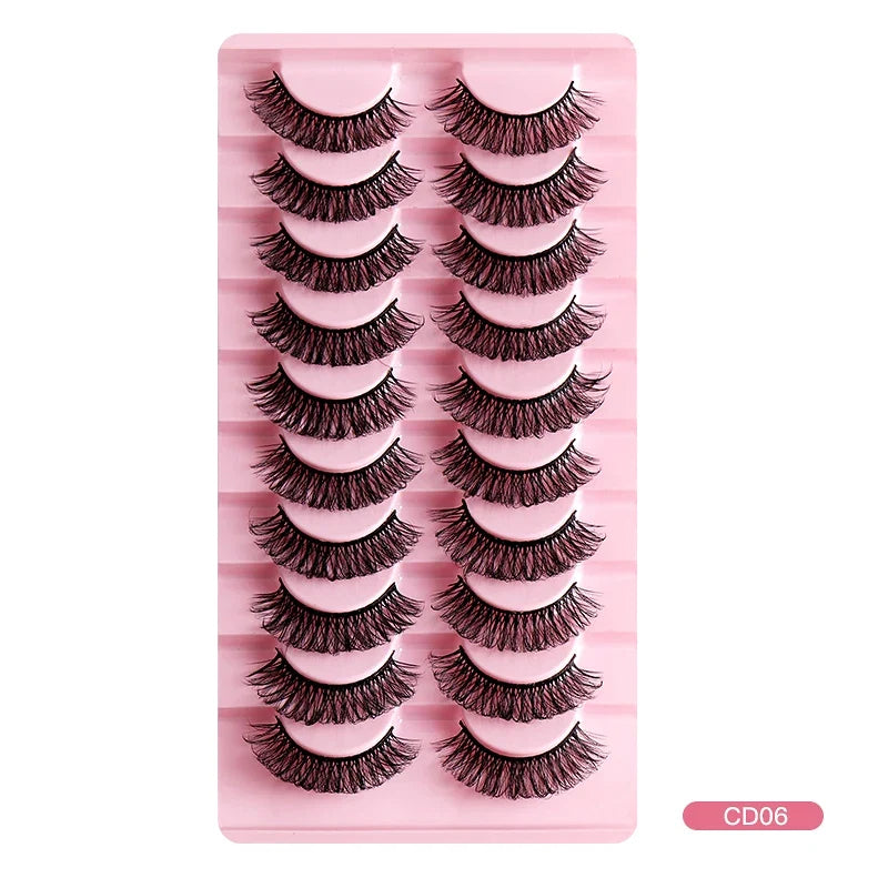 Fashion Russian Strip Lashes 2/5/10 Pairs 3D Mink Lashes Natural Eyelashes Dramatic False Eyelashes Wholesale Eyelash Extension