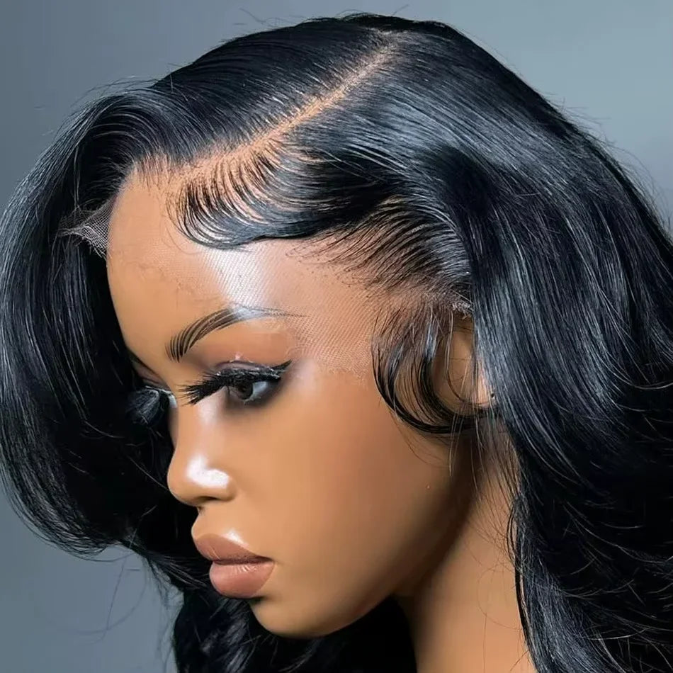 Brazilian 250% Density Short Bob Body Wave Wig | 13x4 HD Transparent Lace Front & 4x4 Lace Closure Human Hair (Pre-Plucked for Women)