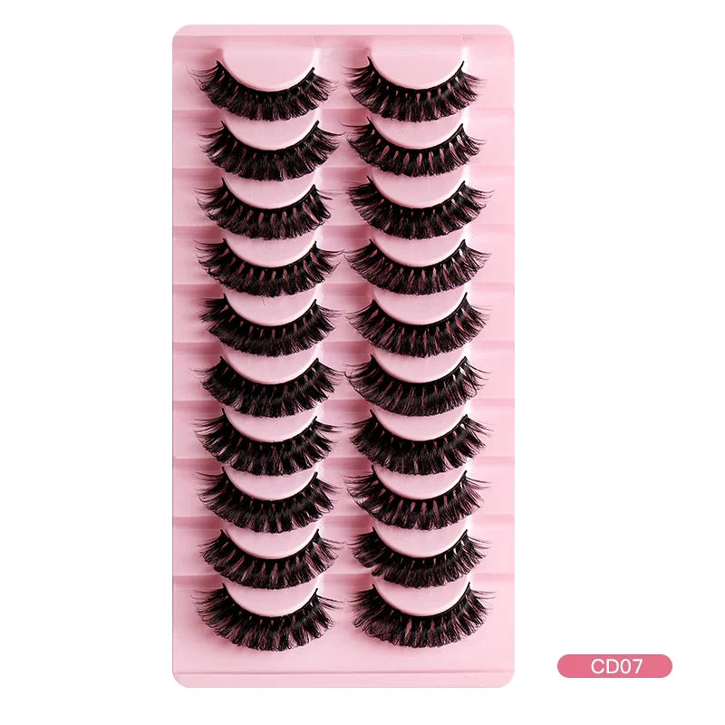 Fashion Russian Strip Lashes 2/5/10 Pairs 3D Mink Lashes Natural Eyelashes Dramatic False Eyelashes Wholesale Eyelash Extension