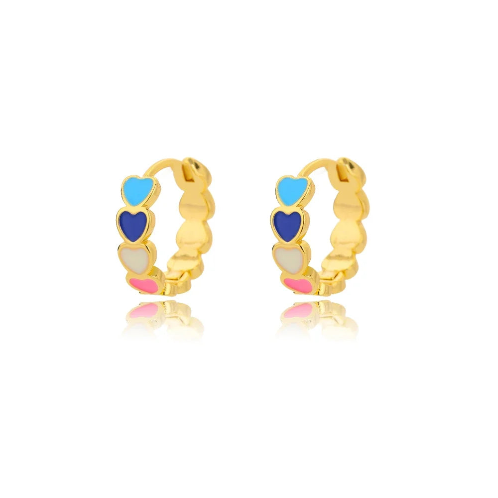 Stainless Steel Heart Earrings for Women Waterproof Gold Color Earrings 2025 Trend Aesthetic Ear Piercing Jewelry Wedding Gifts