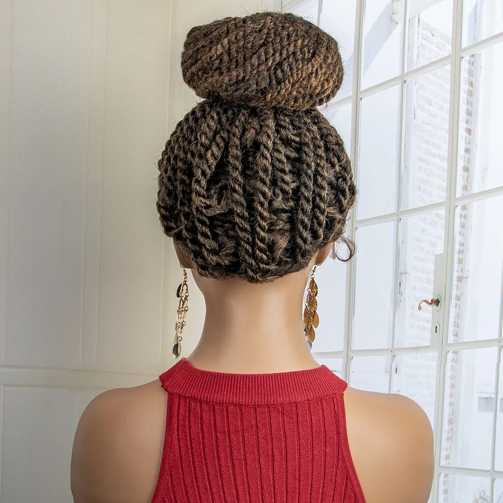 New Arrival Bun Braided Wig | Lace Front Updo with Baby Hair
