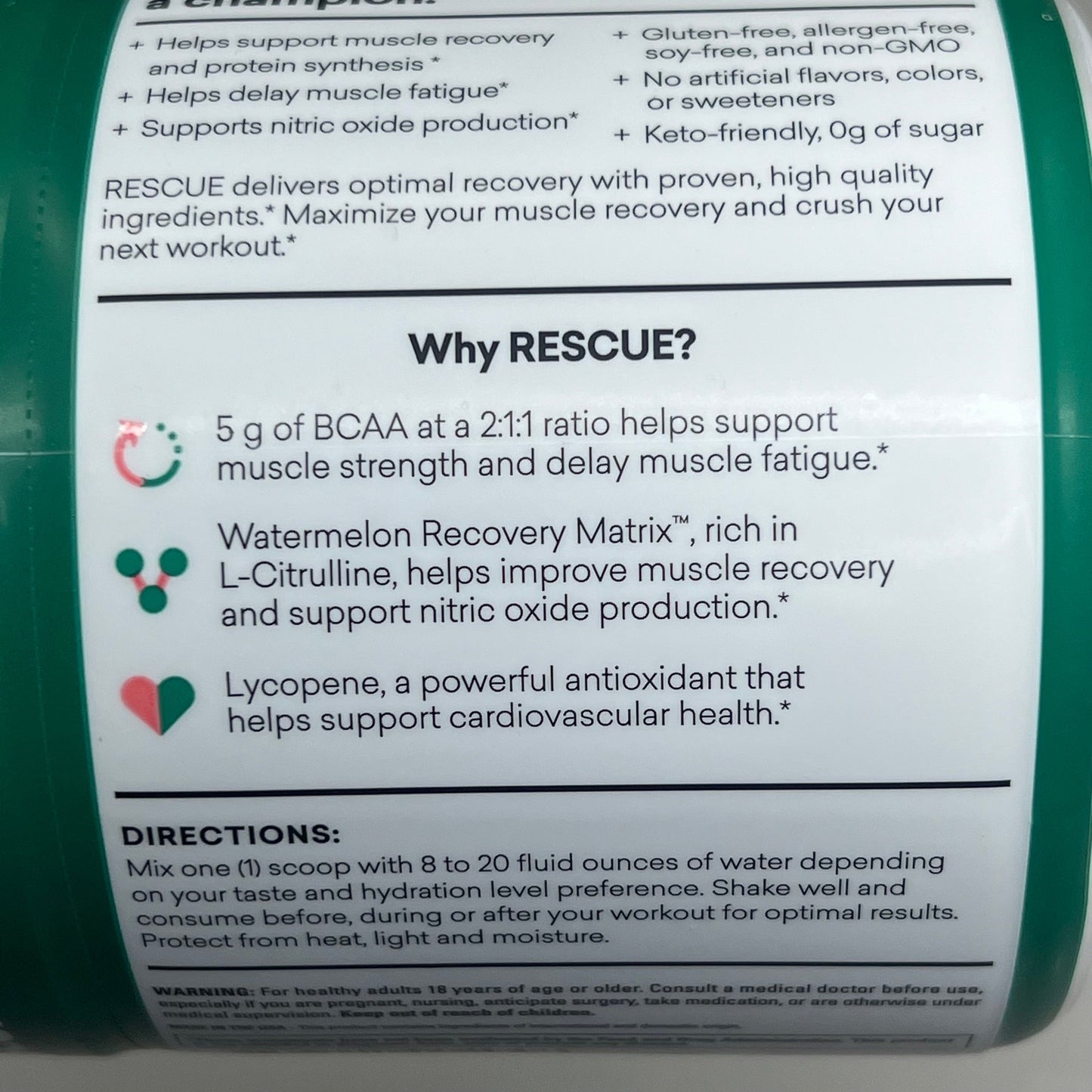 ZA@ EBOOST Gluten-Free Plant-Based Pre-Workout Watermelon Rescue 20 Serving BB 08/25 A