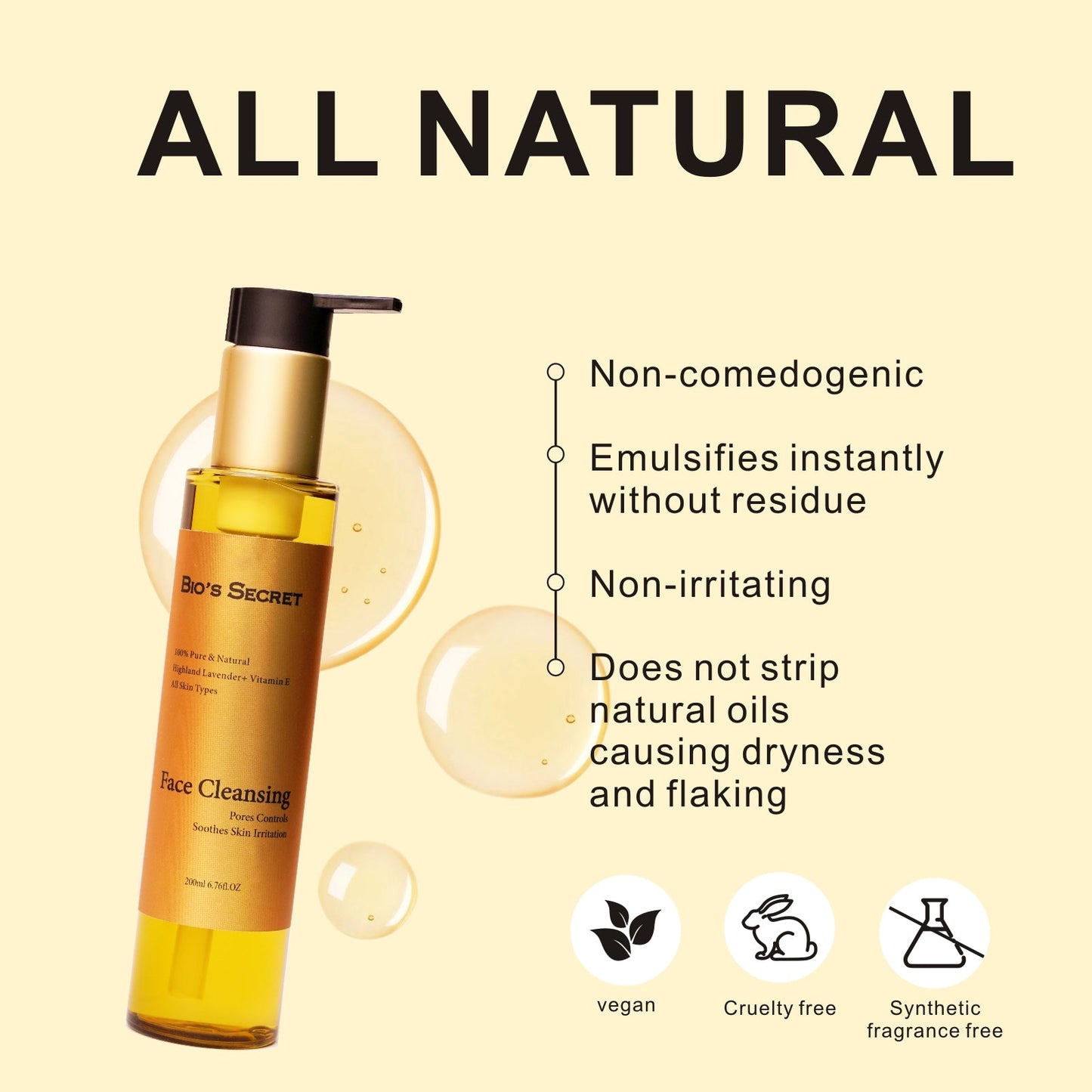 Bio's Secret Highland Lavender & Rose Cleansing Oil
