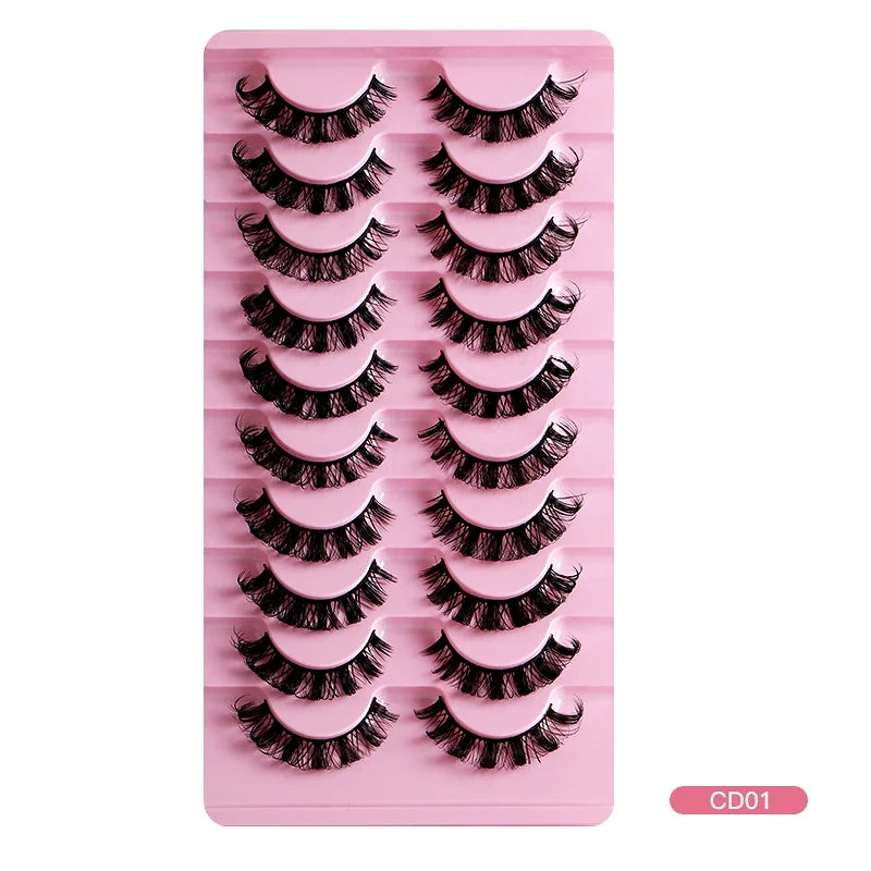 Fashion Russian Strip Lashes 2/5/10 Pairs 3D Mink Lashes Natural Eyelashes Dramatic False Eyelashes Wholesale Eyelash Extension