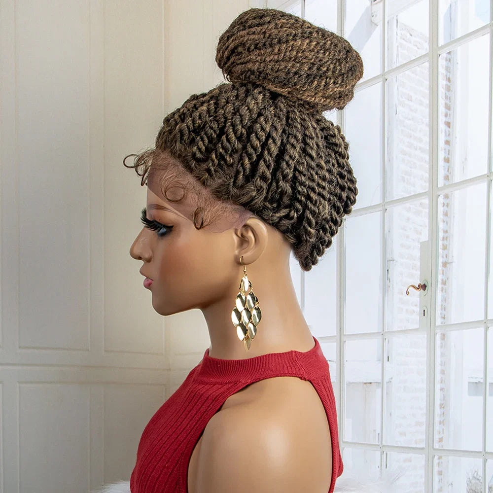 New Arrival Bun Braided Wig | Lace Front Updo with Baby Hair