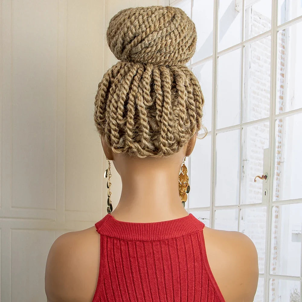 New Arrival Bun Braided Wig | Lace Front Updo with Baby Hair