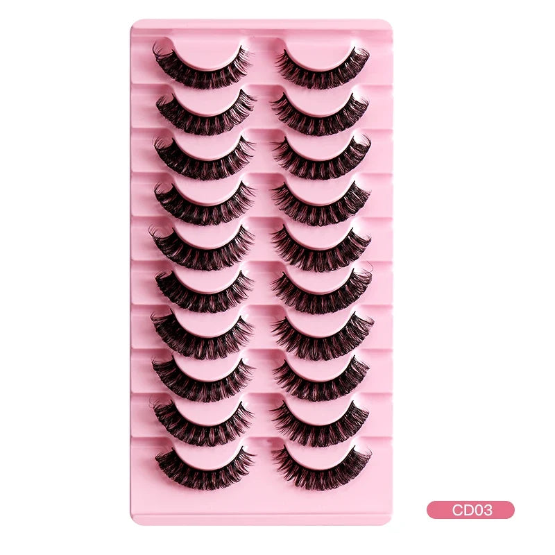 Fashion Russian Strip Lashes 2/5/10 Pairs 3D Mink Lashes Natural Eyelashes Dramatic False Eyelashes Wholesale Eyelash Extension