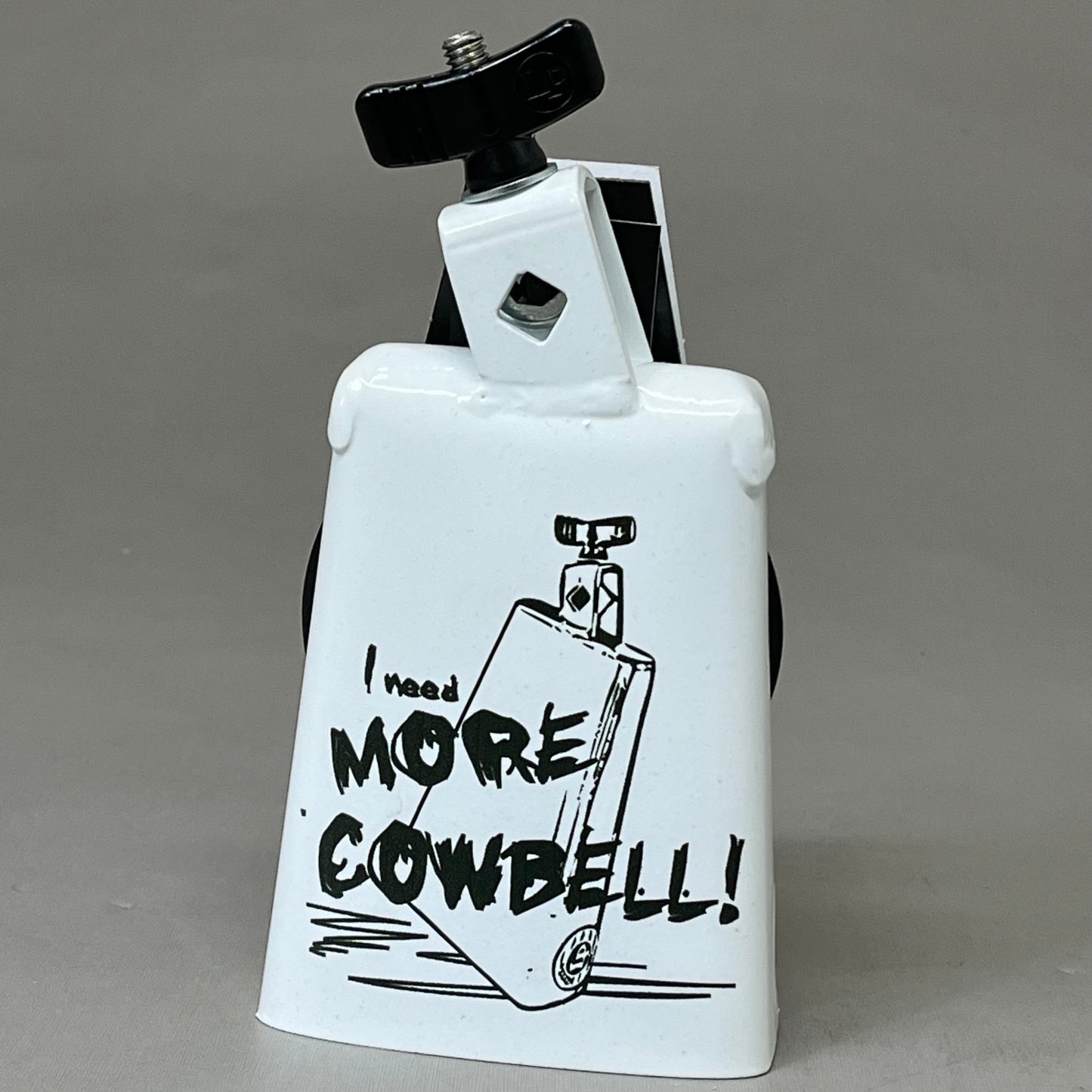 LP Mountable Collect-A-Bell More Cowbell 5" Fits 3/8" Dia rods White LP204C-MC