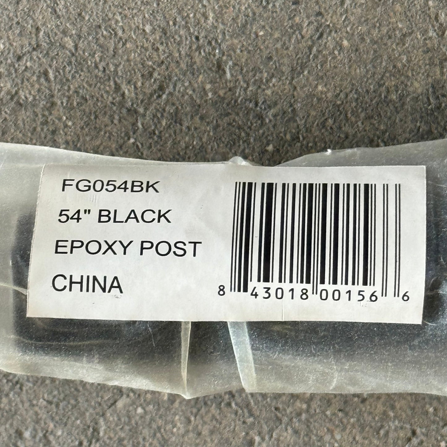 FOCUS FOODSERVICE (4 Pack) 54" Black Epoxy Posts FG054BK