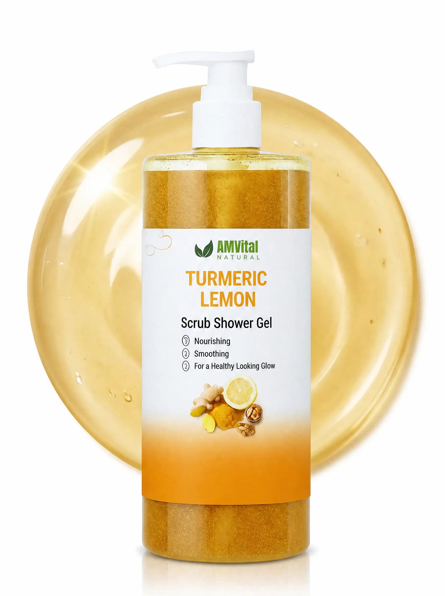 AMVital Turmeric Lemon Scrub Shower Gel