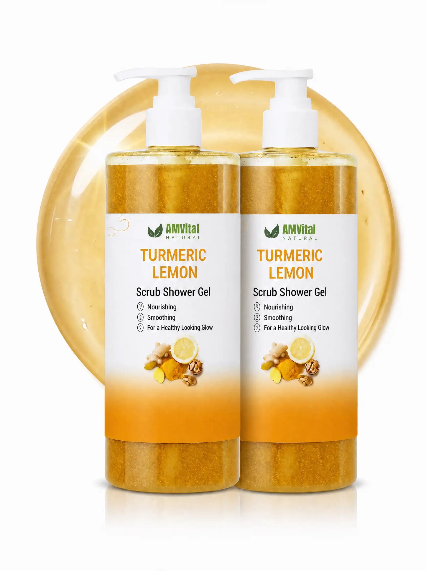 AMVital Turmeric Lemon Scrub Shower Gel