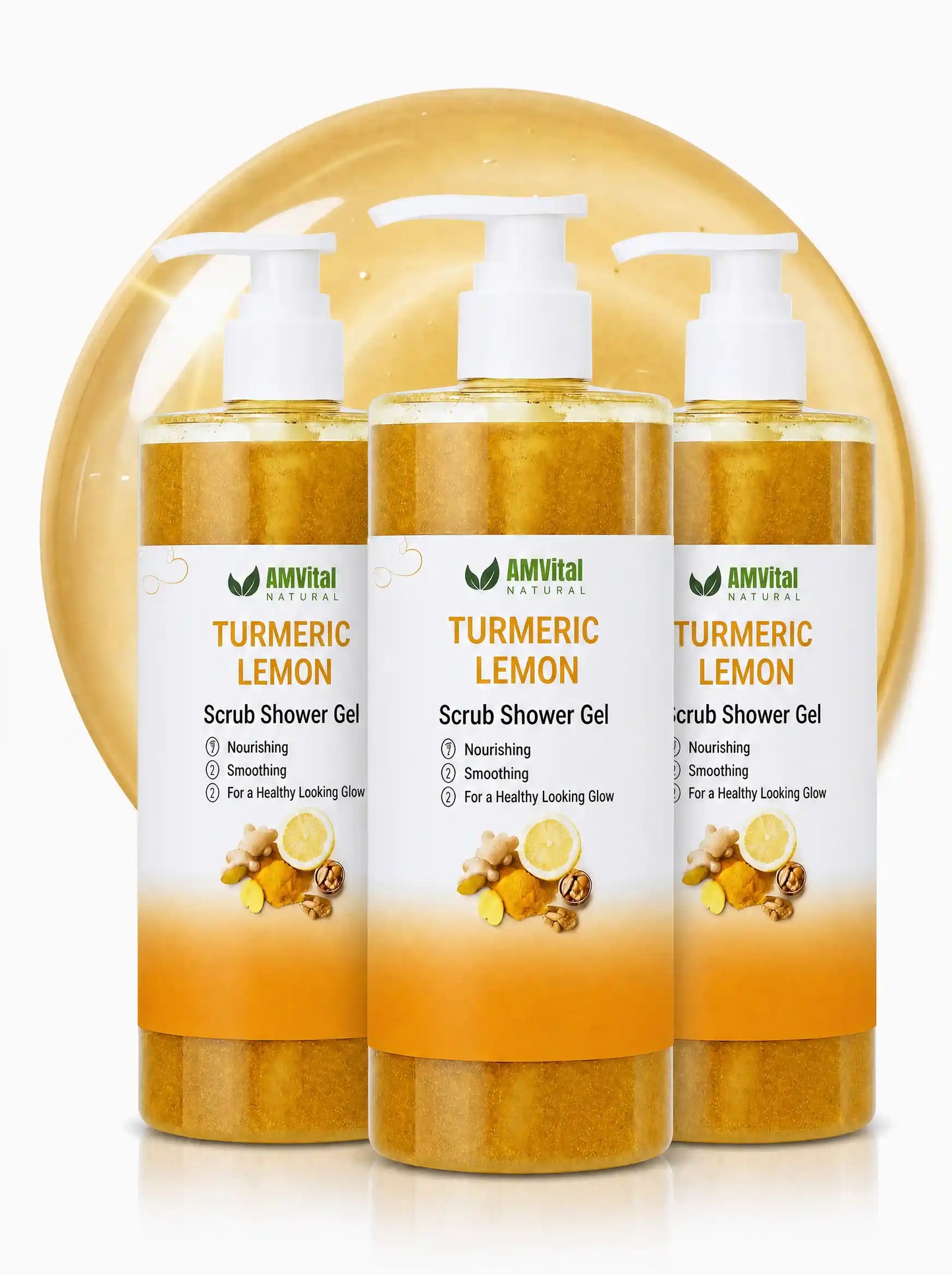 AMVital Turmeric Lemon Scrub Shower Gel