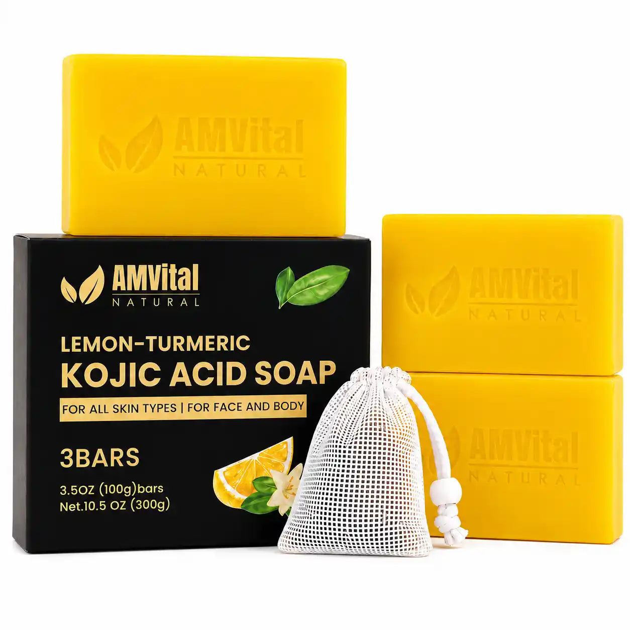 AMVital Lemon Turmeric Kojic Acid Soap Bar