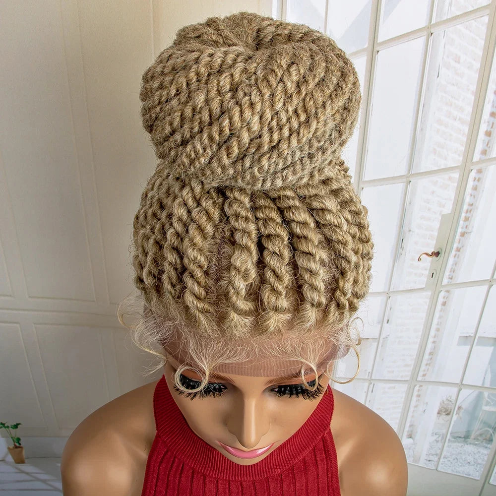 New Arrival Bun Braided Wig | Lace Front Updo with Baby Hair