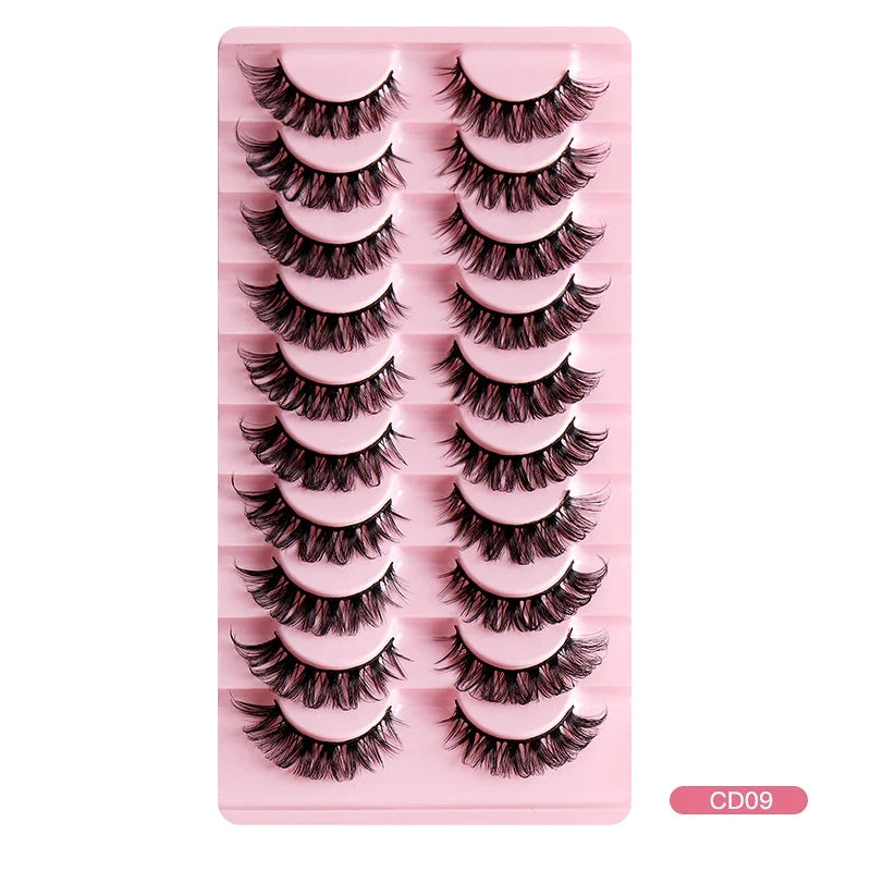 Fashion Russian Strip Lashes 2/5/10 Pairs 3D Mink Lashes Natural Eyelashes Dramatic False Eyelashes Wholesale Eyelash Extension