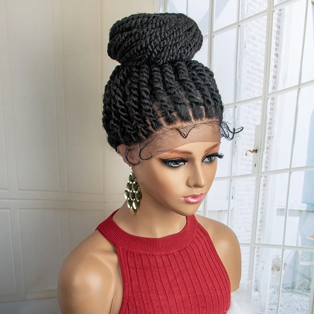 New Arrival Bun Braided Wig | Lace Front Updo with Baby Hair