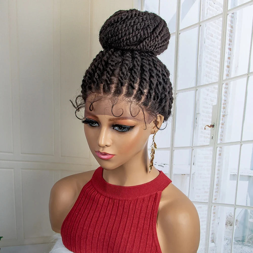 New Arrival Bun Braided Wig | Lace Front Updo with Baby Hair