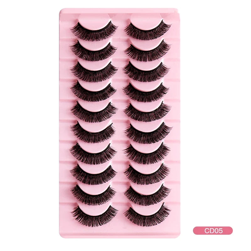 Fashion Russian Strip Lashes 2/5/10 Pairs 3D Mink Lashes Natural Eyelashes Dramatic False Eyelashes Wholesale Eyelash Extension