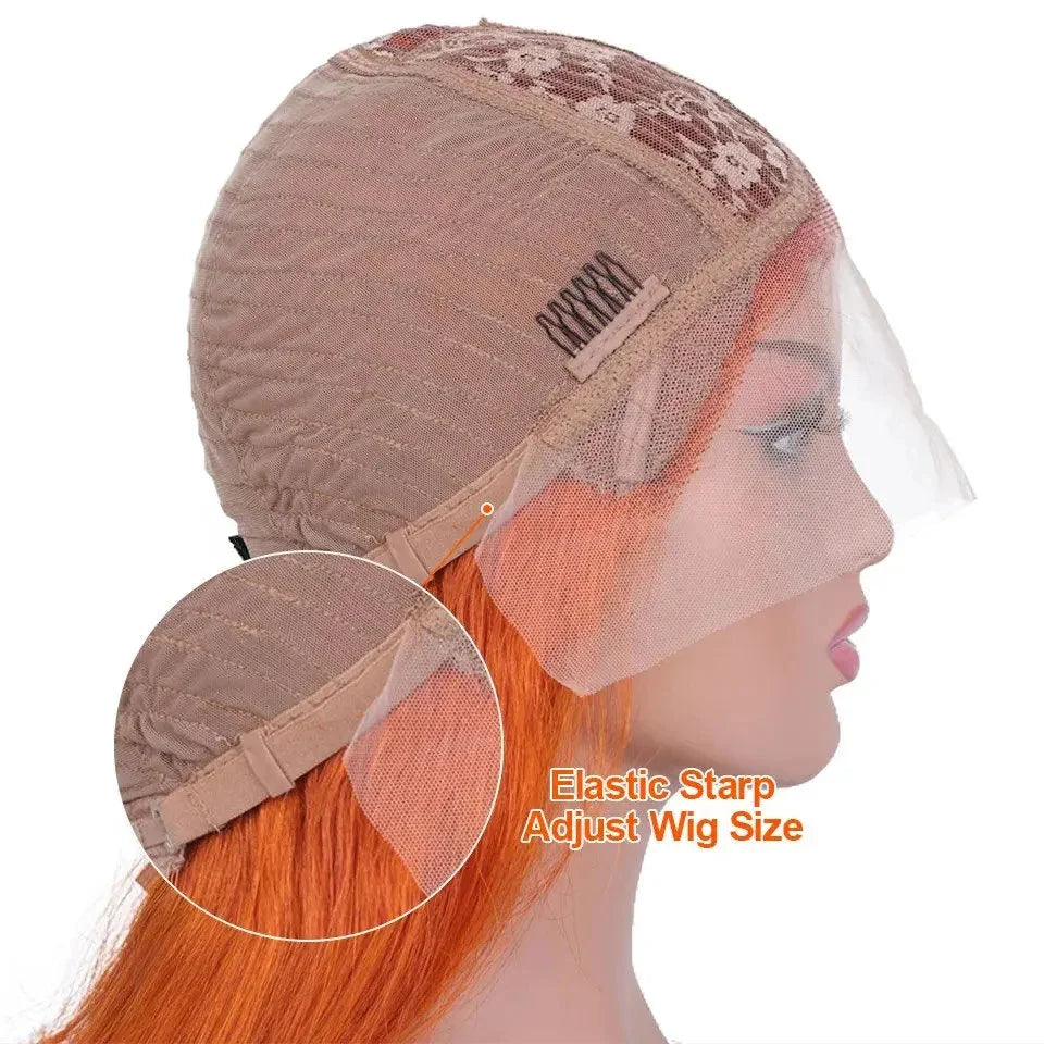 Ginger Short Bob Wig | Straight Human Hair T-Part Lace Front