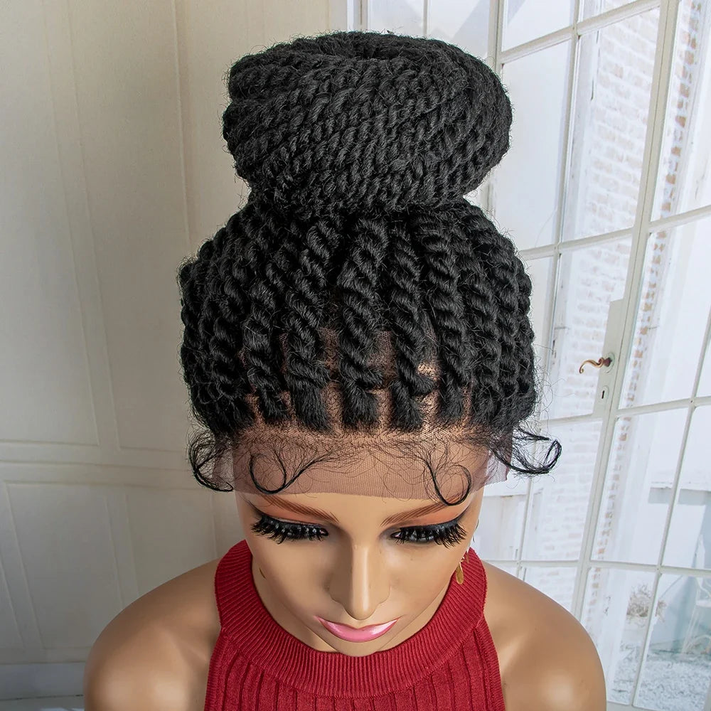 New Arrival Bun Braided Wig | Lace Front Updo with Baby Hair