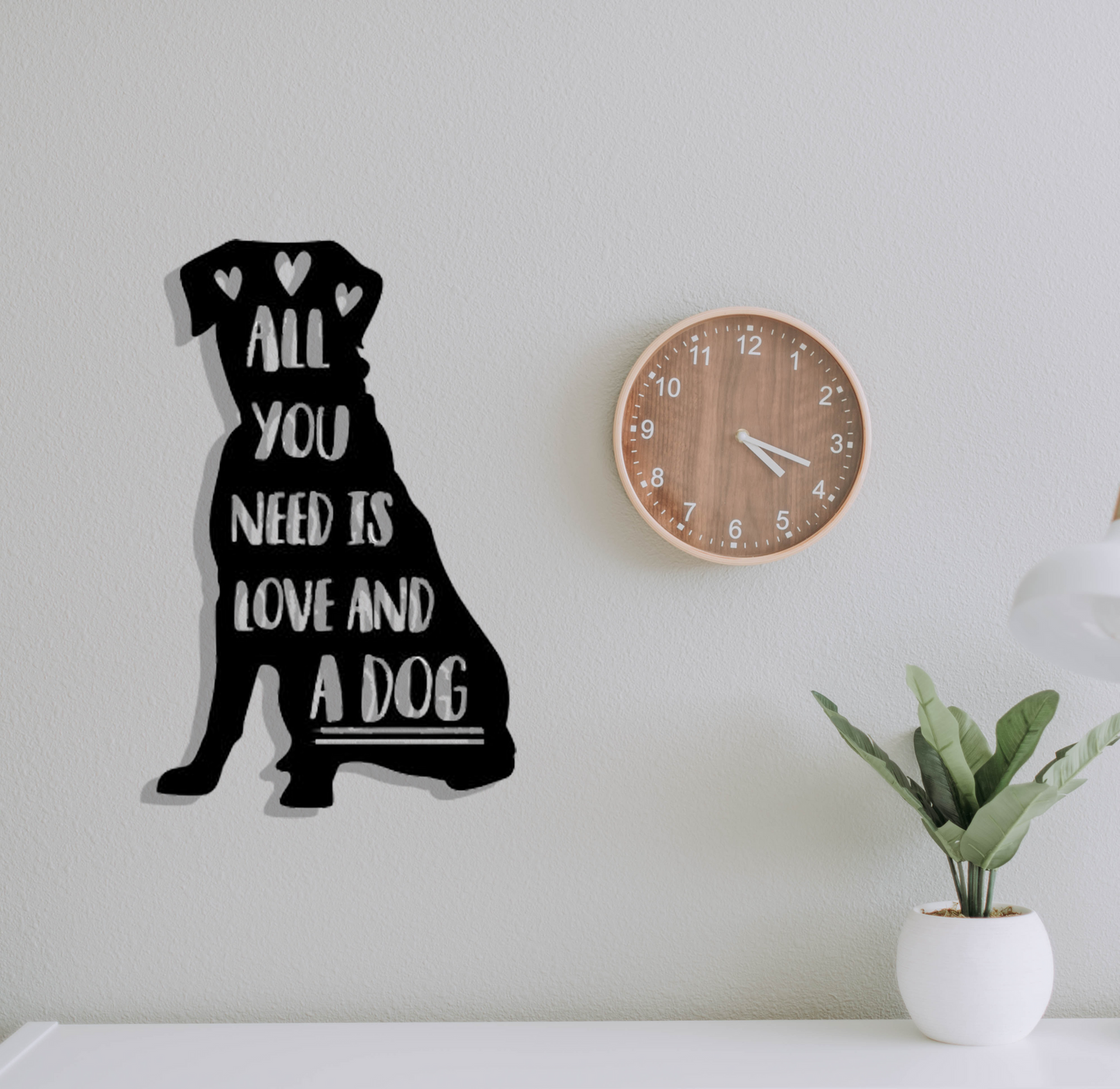 Love and a Dog - Metal Wall Art | Home Decor | Kitchen + Metal