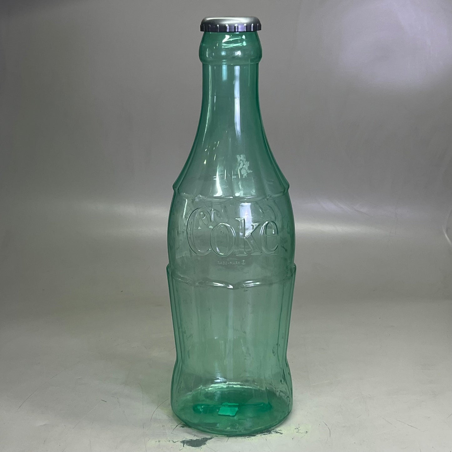 ZA@ COCA-COLA (2 PACK) Plastic Coke Bottle Bank 22"H Green & Red (AS-IS)