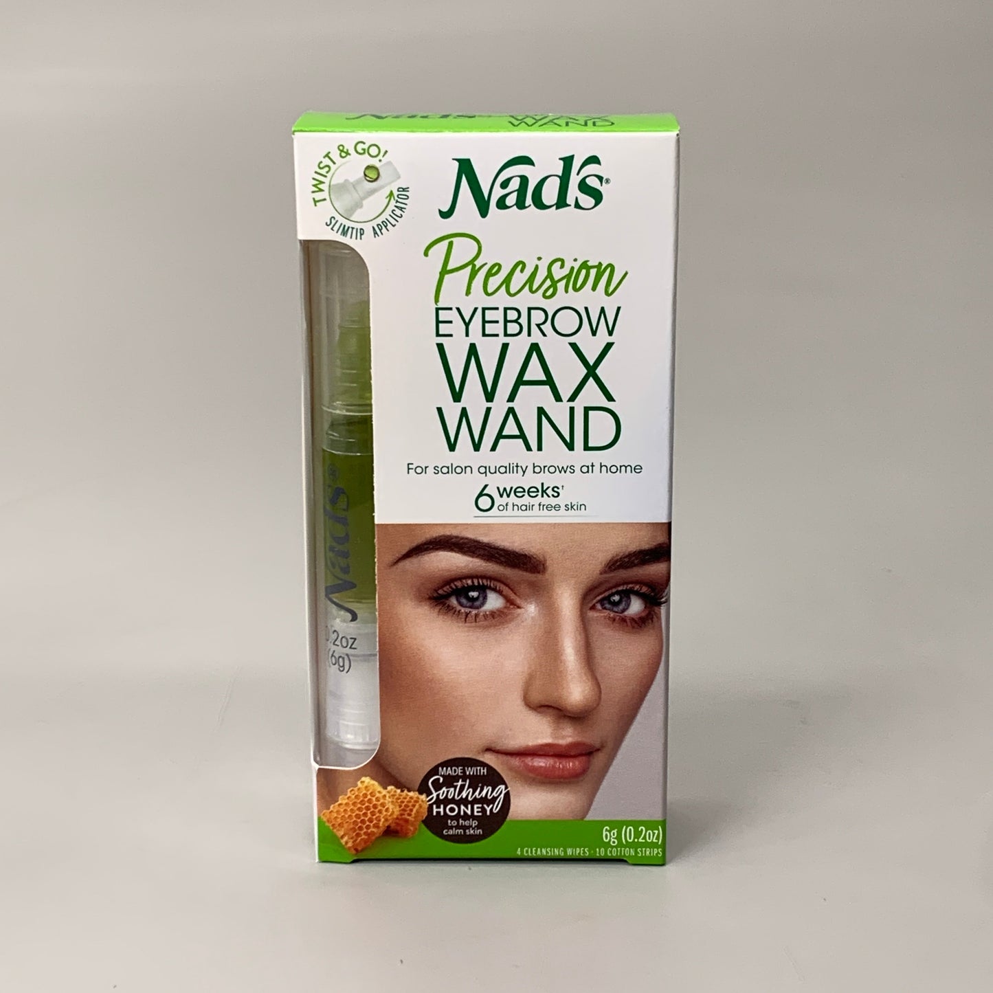 NADS Precision Eyebrow Wand Waxing Kit Soothing Honey 0.2oz 0677EN06