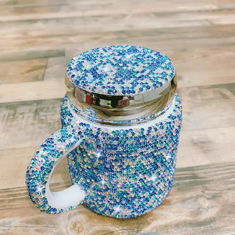 Creative Ceramic Coffee Mug with Lid for Office Use