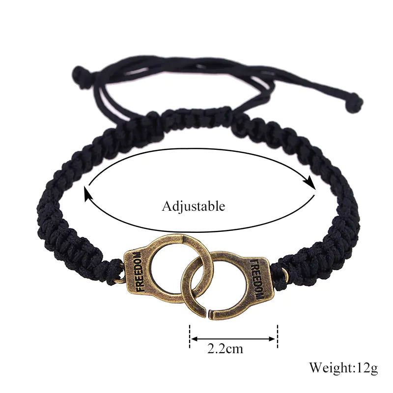 Style Loft Collection Handmade Braided Rope Cuff Linked Couples Bracelet