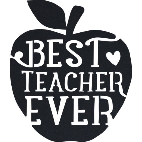 Best Teacher Ever Apple - Metal Wall Art | Home Decor | Kitchen + Metal