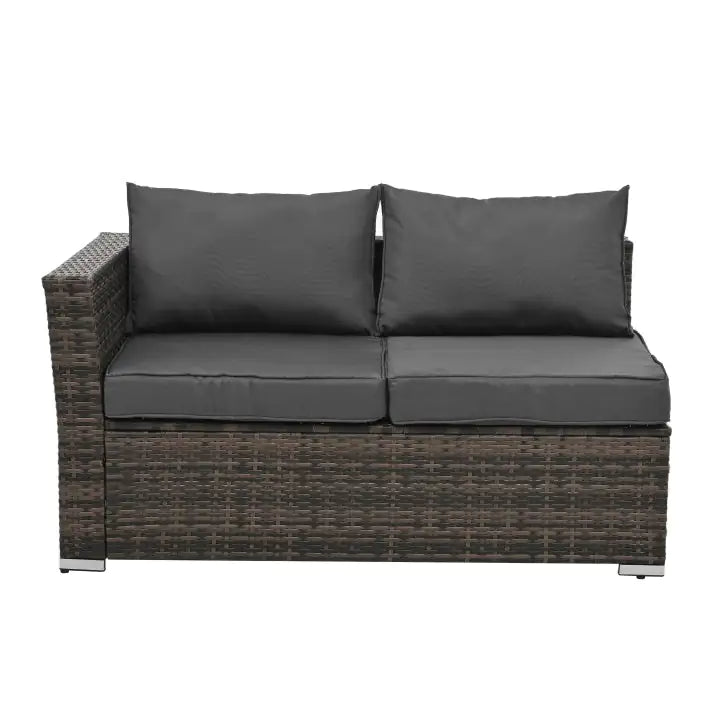 Style Loft Collection Outdoor Wicker Patio Furniture with Tempered Glass Coffee Table