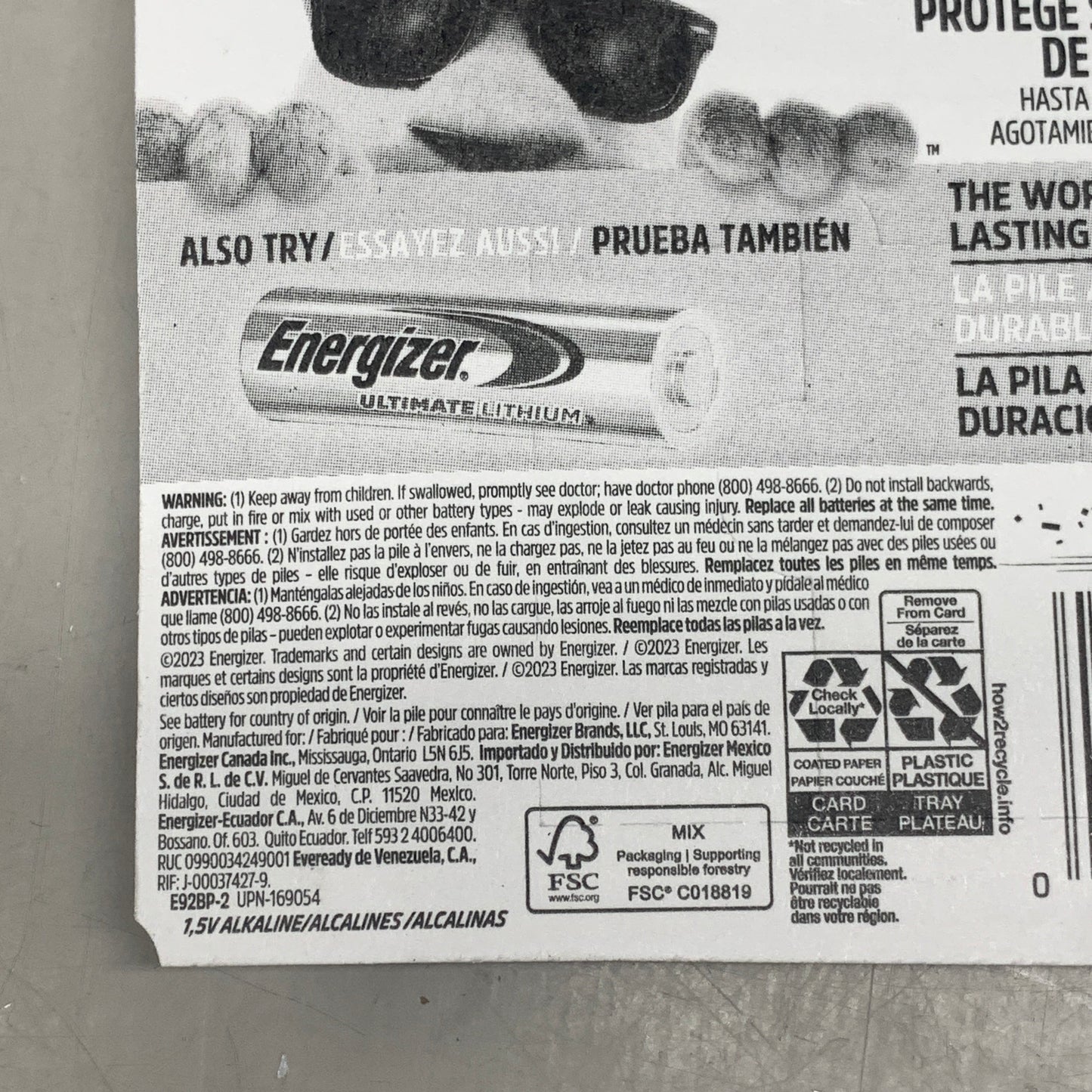 ENERGIZER MAX (4 PACK, 8 Total Batteries) AAA Alkaline Battery E92BP-2