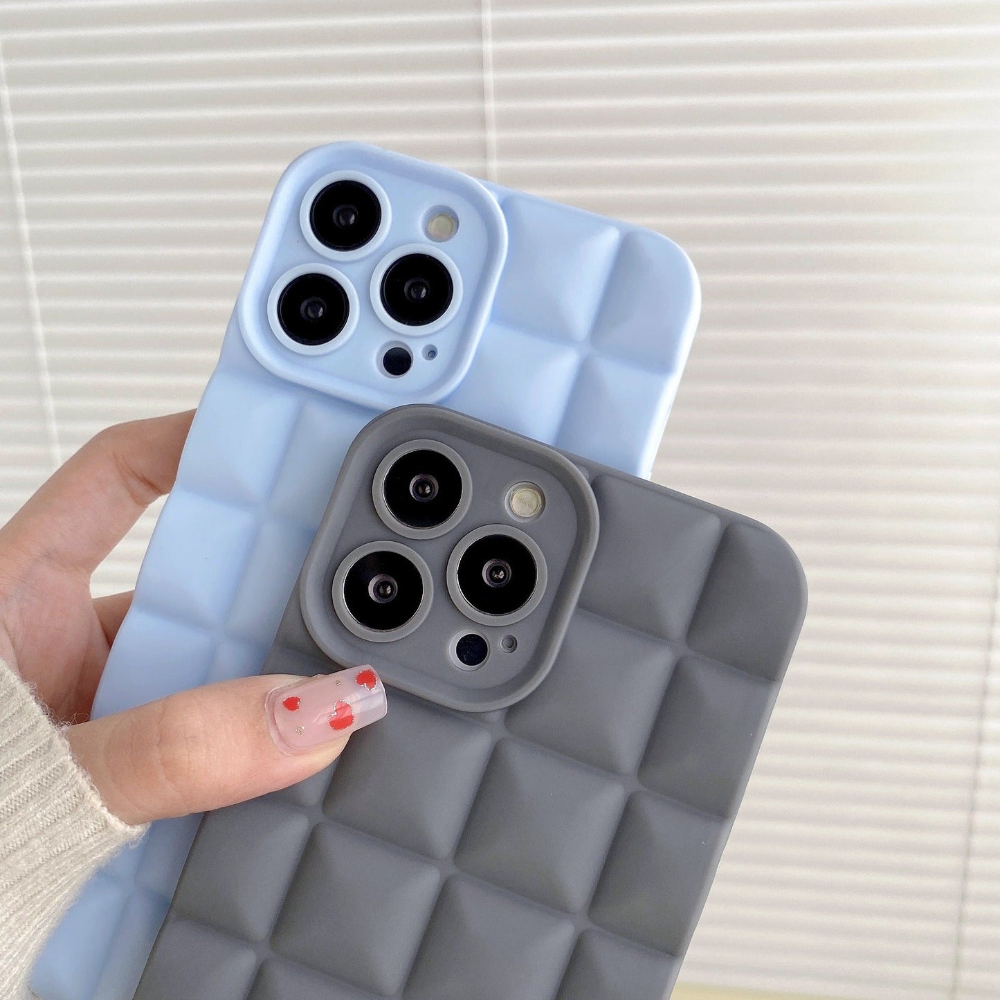 3D Lattice Suitable Apple iPhone Phone Case 14max Angel Eyes 12pro Transparent TPU13/XR Soft Case