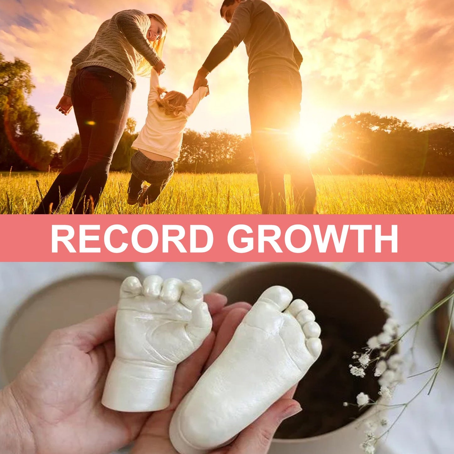 Jue-Fish 3D Hand Makrolon Powder Couple Anniversary Souvenir DIY Mother's Day Children's Day Gift