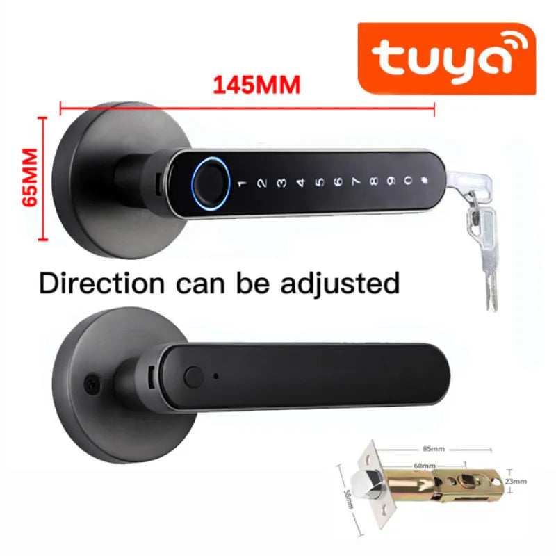 Style Loft Collection CyberSecure Smart Wifi, Bluetooth, and Fingerprint Door Lock