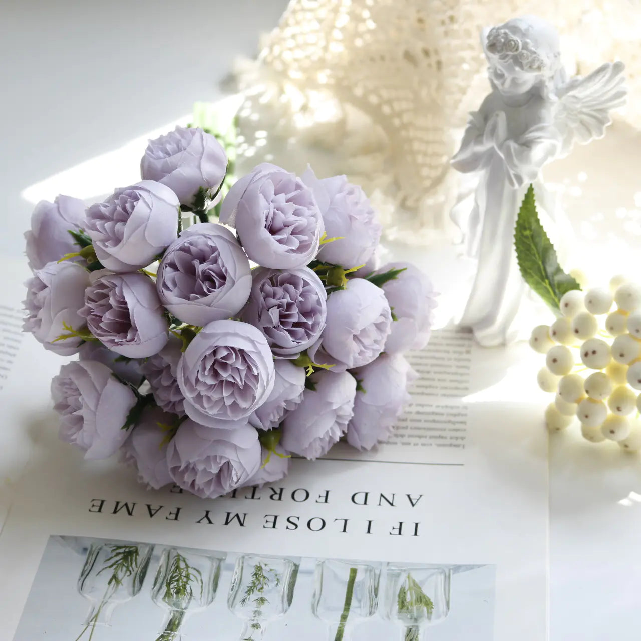 Style Loft Collection 27-Piece Silk Tea Rose Bouquet