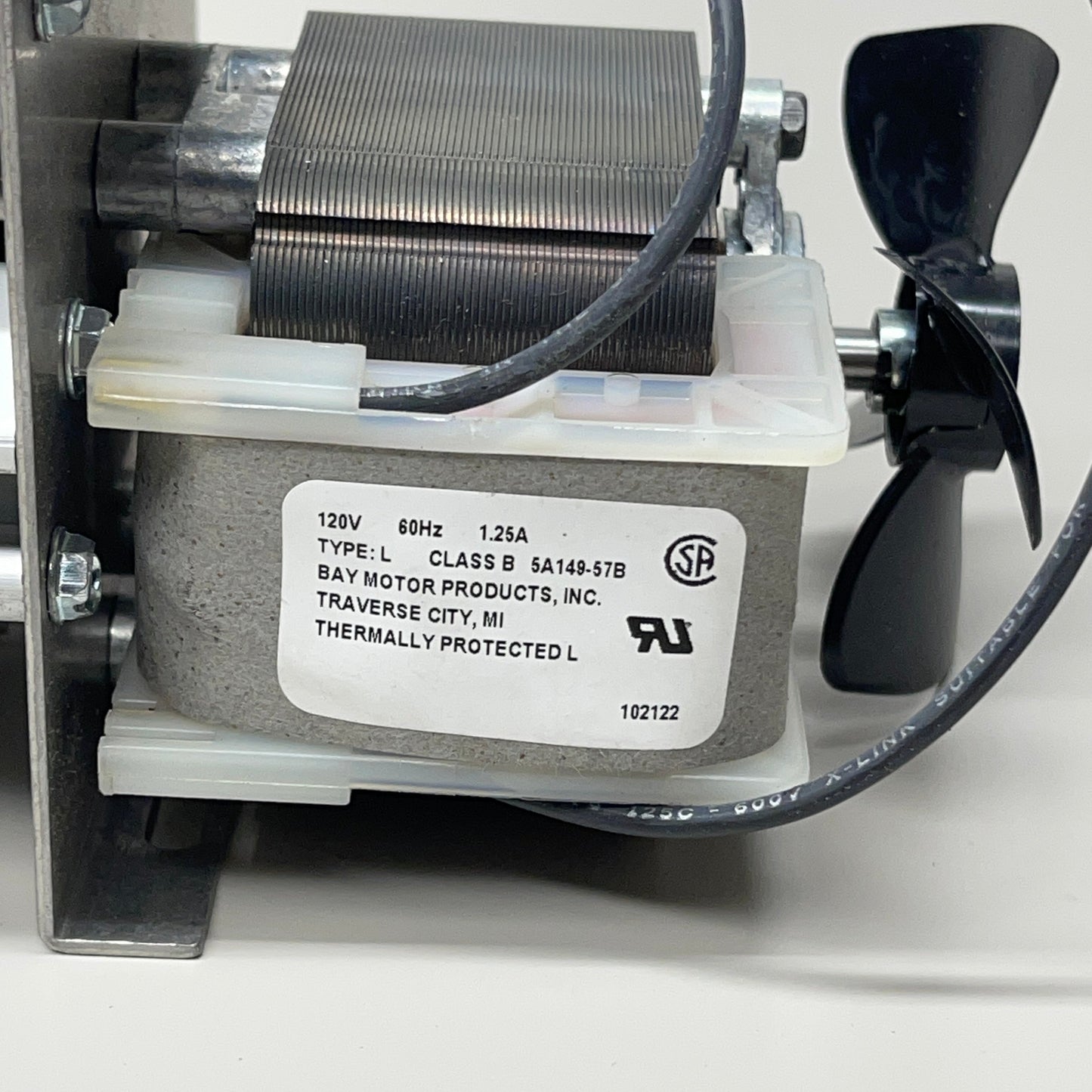 BAY MOTORS Evaporator Fan Blower 2-3/8" Dia 120CFM 1/75 hp 120V AC 1 Phase 4YJ30