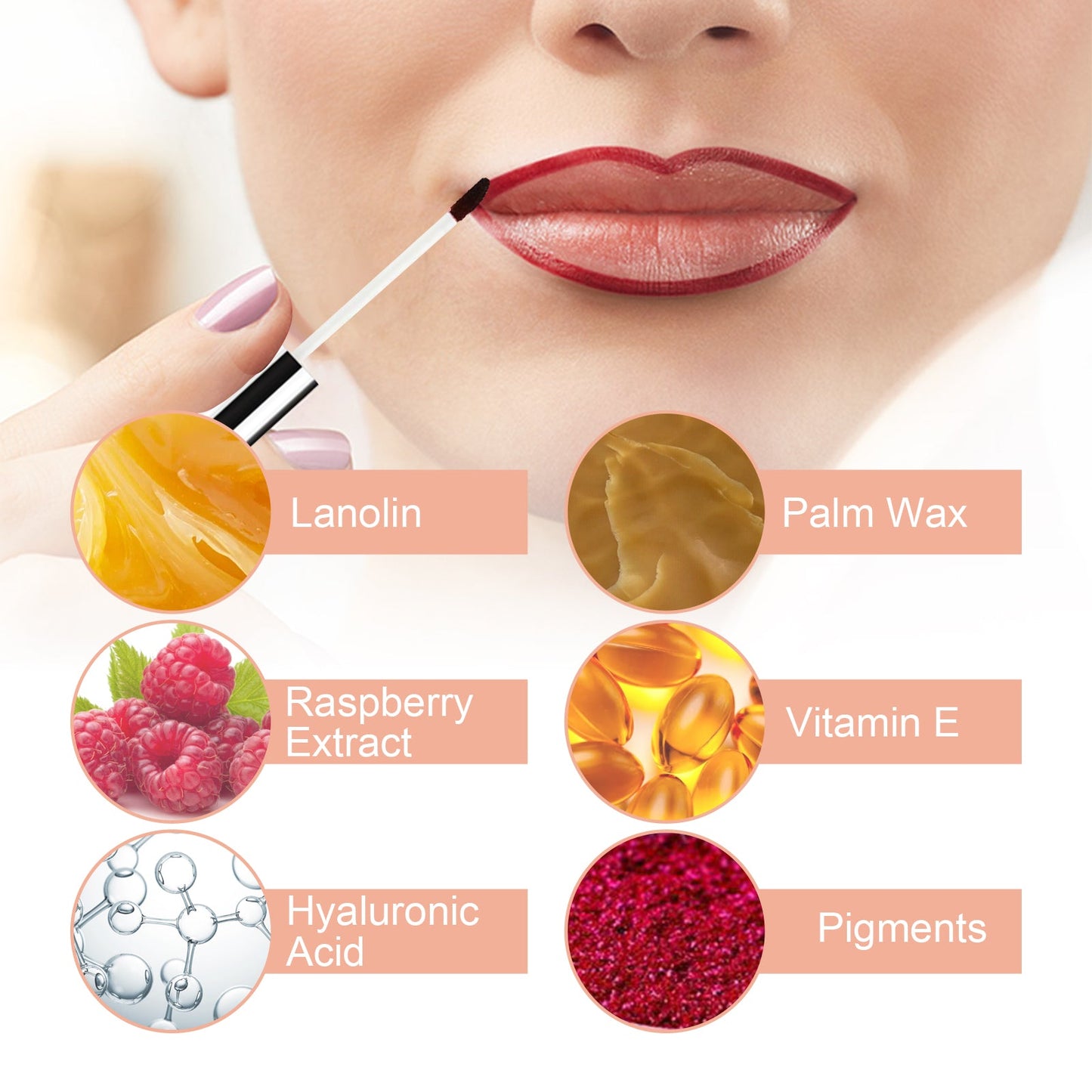 Peel Lip Liner, Outline Lip Shape Lip Color Waterproof Non-Smudging Peel Lip Liner Lip Brush