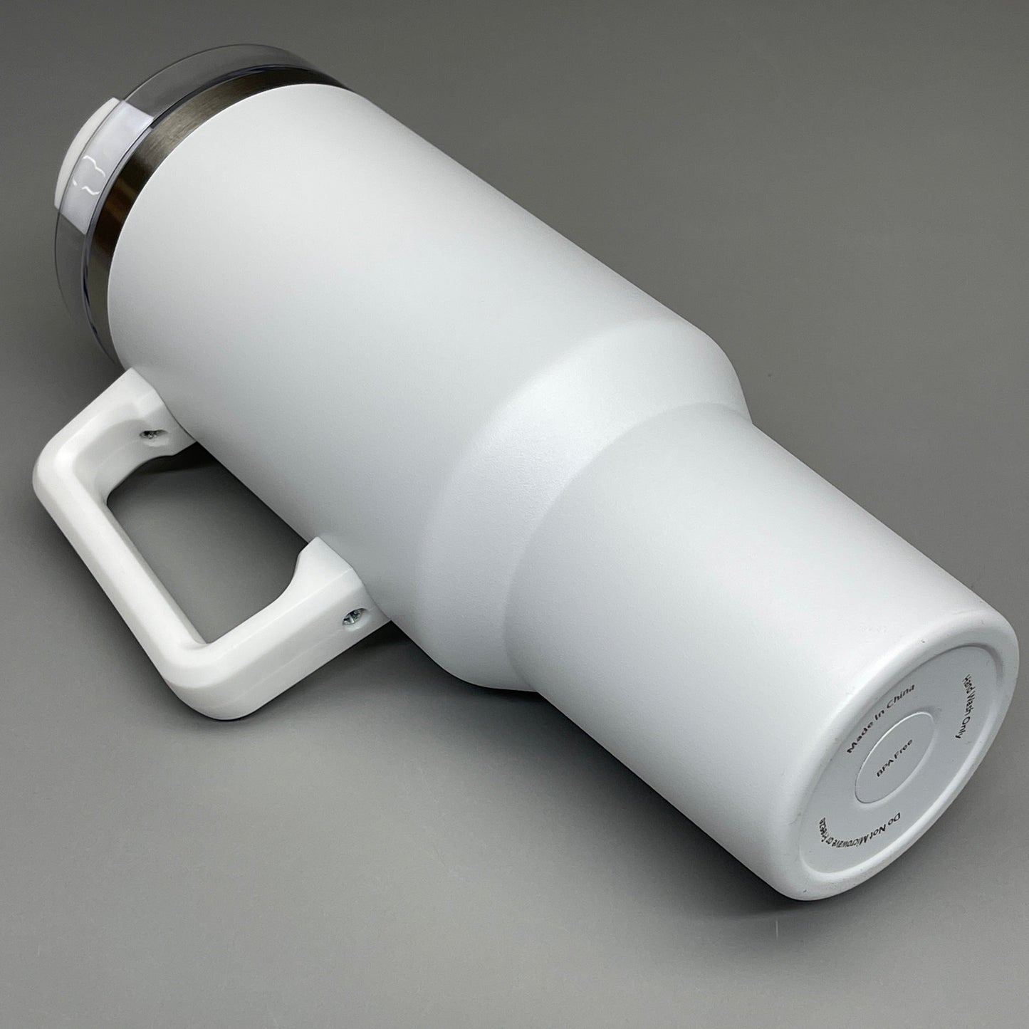 Z@ TUMBLER Insulated Stainless Steel Travel Mug w/ Lid Handle Straw 40 oz White